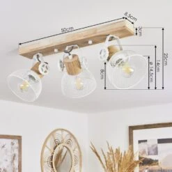 Orny Deckenleuchte Naturfarben, Weiß, 3-flammig -Lampe Verkäufe orny deckenleuchte h3435199 3