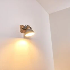 Orny Wandleuchte Holz Hell, 1-flammig -Lampe Verkäufe orny wandleuchte h3386002 2