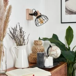 Orny Wandleuchte Naturfarben, Schwarz, 1-flammig -Lampe Verkäufe orny wandleuchte h3424292 11