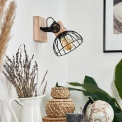 Orny Wandleuchte Naturfarben, Schwarz, 1-flammig -Lampe Verkäufe orny wandleuchte h3424292 12