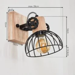 Orny Wandleuchte Naturfarben, Schwarz, 1-flammig -Lampe Verkäufe orny wandleuchte h3424292 3