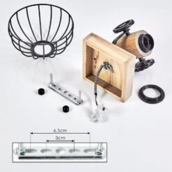 Orny Wandleuchte Naturfarben, Schwarz, 1-flammig -Lampe Verkäufe orny wandleuchte h3424292 4