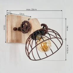 Orny Wandleuchte Naturfarben, Rostfarben, 1-flammig -Lampe Verkäufe orny wandleuchte h3424377 3