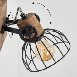 Orny Wandleuchte Holz Dunkel, Schwarz, 1-flammig -Lampe Verkäufe orny wandleuchte h3424452 2