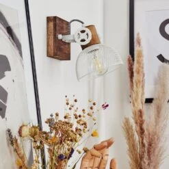 Orny Wandleuchte Braun, Weiß, 1-flammig -Lampe Verkäufe orny wandleuchte h3435250 10