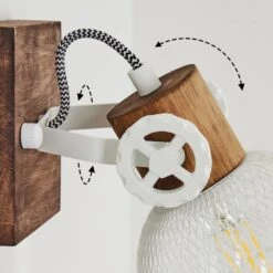 Orny Wandleuchte Braun, Weiß, 1-flammig -Lampe Verkäufe orny wandleuchte h3435250 2