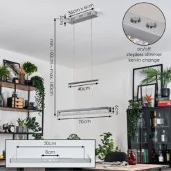 Ortan Pendelleuchte LED Silber, 4-flammig -Lampe Verkäufe ortan pendelleuchte h3855348 3