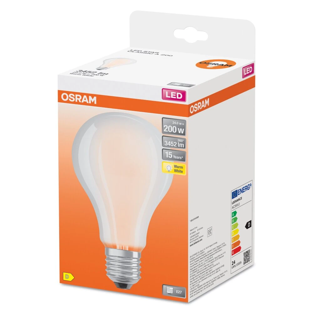 OSRAM CLASSIC A LED E27 24 Watt 2700 Kelvin 3452 Lumen 3 OSRAM CLASSIC A LED E27 24 Watt 2700 Kelvin 3452 Lumen