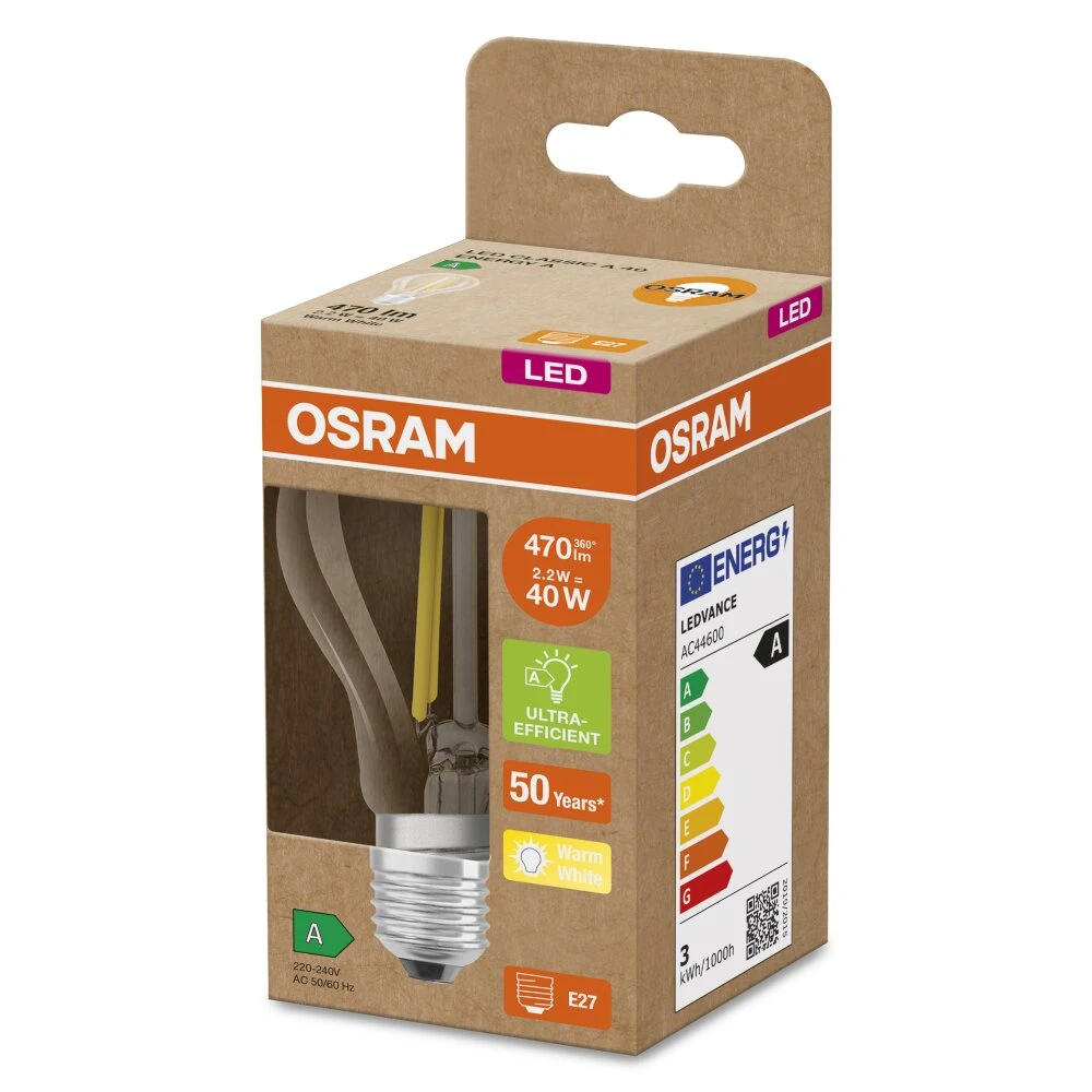 OSRAM LED E27 2,2 Watt 3000 Kelvin 525 Lumen 3 OSRAM LED E27 2,2 Watt 3000 Kelvin 525 Lumen