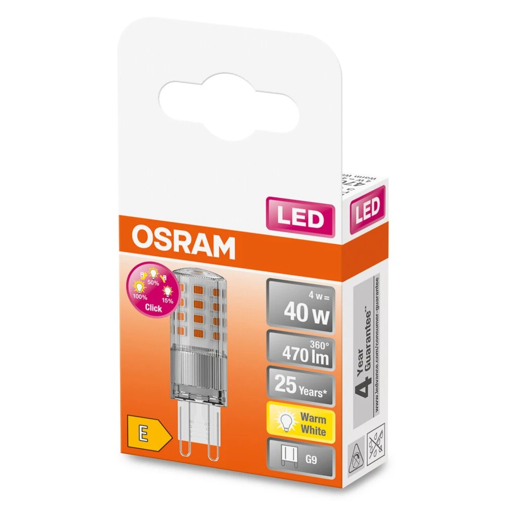 OSRAM LED PIN G9 4 Watt 2700 Kelvin 470 Lumen 3 OSRAM LED PIN G9 4 Watt 2700 Kelvin 470 Lumen