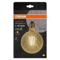 OSRAM Vintage 1906® LED E27 4 Watt 2400 Kelvin 470 Lumen -Lampe Verkäufe osram vintage 1906 led e27 4 watt 2400 kelvin 470 lumen 4058075092037 2