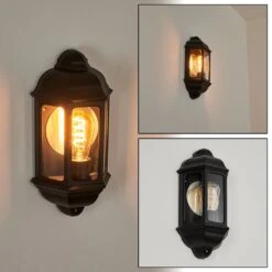 Ouse Außenwandleuchte Schwarz, 1-flammig