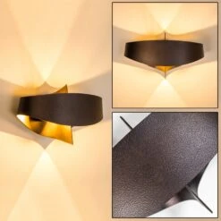 Padua Wandleuchte LED Braun, 2-flammig -Lampe Verkäufe padua wandleuchte h386 led 19