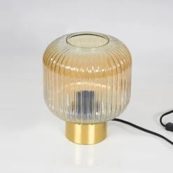 Paeni Tischleuchte Bernsteinfarben, 1-flammig -Lampe Verkäufe paeni tischleuchte h3407295 7