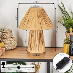 Pilzlampe Paiol Tischleuchte Beige, Naturfarben, 1-flammig -Lampe Verkäufe paiol tischleuchte h3731253 3