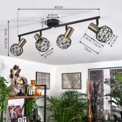 Palmira Deckenleuchte Gold, Schwarz, 4-flammig 15 Palmira Deckenleuchte Gold, Schwarz, 4-flammig -Lampe Verkäufe palmira deckenleuchte h3384299 3