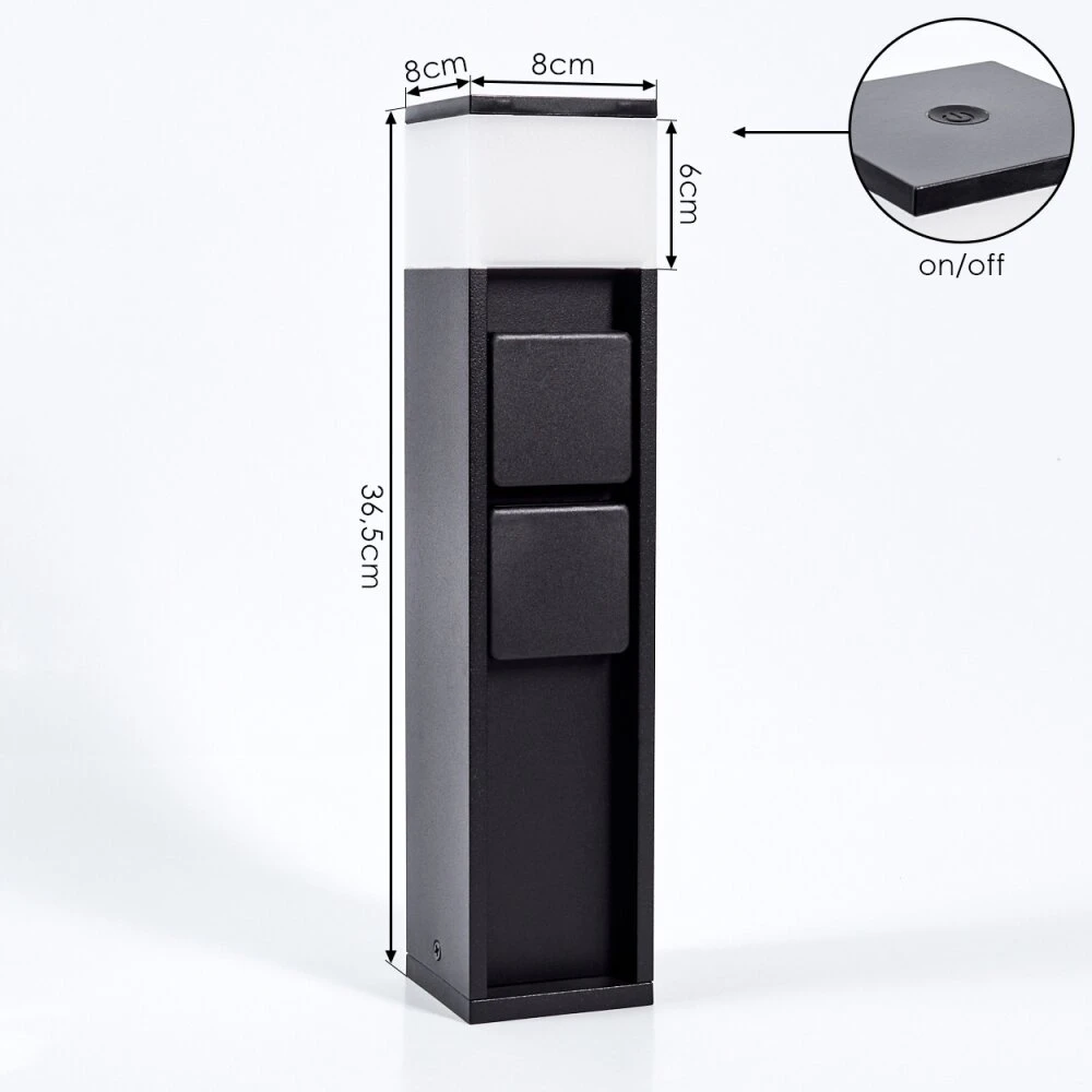 Papacal Steckdosenleuchte LED Schwarz, 1-flammig 6 Papacal Steckdosenleuchte LED Schwarz, 1-flammig – Bild 4