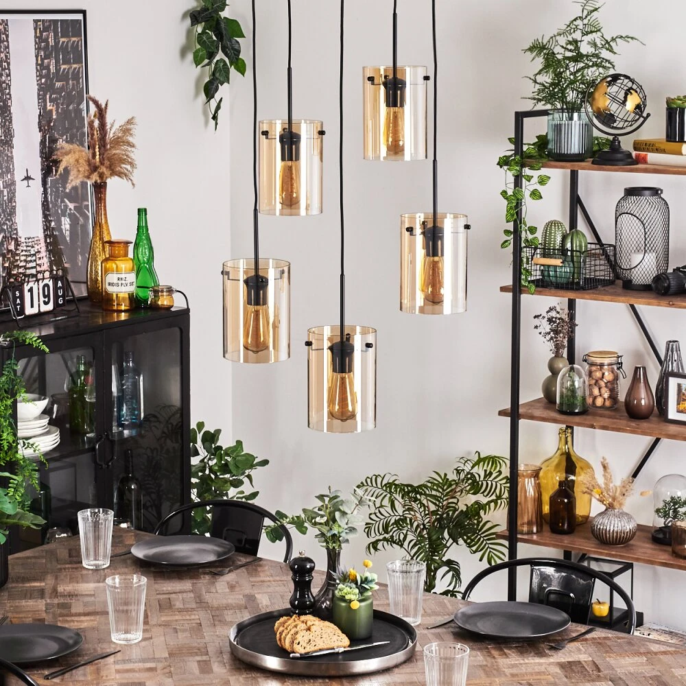 Parane Hängeleuchte Glas 15 Cm Bernsteinfarben, 5-flammig 12 Parane Hängeleuchte Glas 15 Cm Bernsteinfarben, 5-flammig – Bild 10