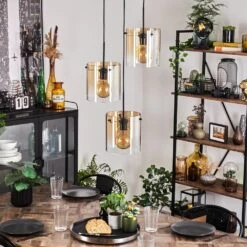 Parane Hängeleuchte Glas 20cm Bernsteinfarben, Klar, 3-flammig -Lampe Verkäufe parane haengeleuchte glas 20cm h3730287 9