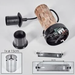 Parane Wandleuchte Naturfarben, Schwarz, 1-flammig -Lampe Verkäufe parane wandleuchte h3796207 4