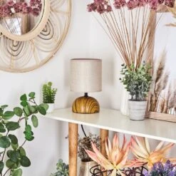 Passila Tischleuchte Holzoptik, 1-flammig -Lampe Verkäufe passila tischleuchte h3595138 1