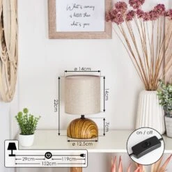 Passila Tischleuchte Holzoptik, 1-flammig -Lampe Verkäufe passila tischleuchte h3595138 3