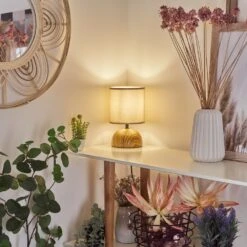 Passila Tischleuchte Holzoptik, 1-flammig -Lampe Verkäufe passila tischleuchte h3595138 6