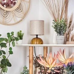 Passila Tischleuchte Holzoptik, 1-flammig -Lampe Verkäufe passila tischleuchte h3595138 9