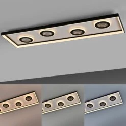 Paul Neuhaus Dune Deckenleuchte LED Schwarz, 1-flammig, Fernbedienung -Lampe Verkäufe paul neuhaus dune deckenleuchte 6857 18 4