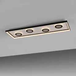 Paul Neuhaus Dune Deckenleuchte LED Schwarz, 1-flammig, Fernbedienung -Lampe Verkäufe paul neuhaus dune deckenleuchte 6857 18 8