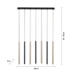 Paul Neuhaus FLUTE Pendelleuchte LED Schwarz, 7-flammig -Lampe Verkäufe paul neuhaus flute pendelleuchte 2117 18 8