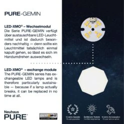 Paul Neuhaus PURE-GEMIN Pendelleuchte LED Aluminium, Messing, Schwarz, 5-flammig -Lampe Verkäufe paul neuhaus pure gemin pendelleuchte 2527 95 4