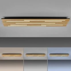 Paul Neuhaus Q-Akustik Wand- Und Deckenleuchte LED Braun, Schwarz, 1-flammig, Fernbedienung -Lampe Verkäufe paul neuhaus q akustik wand und deckenleuchte 6422 79 2