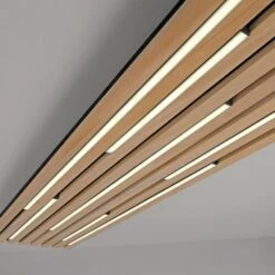 Paul Neuhaus Q-Akustik Wand- Und Deckenleuchte LED Braun, Schwarz, 1-flammig, Fernbedienung -Lampe Verkäufe paul neuhaus q akustik wand und deckenleuchte 6422 79 4