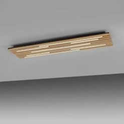 Paul Neuhaus Q-Akustik Wand- Und Deckenleuchte LED Braun, Schwarz, 1-flammig, Fernbedienung -Lampe Verkäufe paul neuhaus q akustik wand und deckenleuchte 6422 79 6