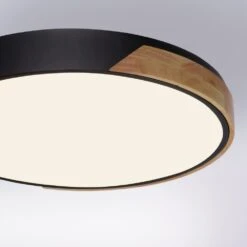 Paul Neuhaus Q-BILA Deckenleuchte LED Naturfarben, Schwarz, 1-flammig, Fernbedienung -Lampe Verkäufe paul neuhaus q bila deckenleuchte 6071 18 8