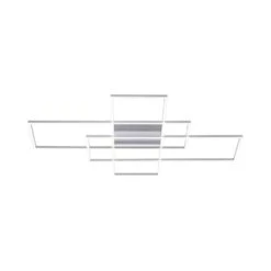 Paul Neuhaus Q-INIGO Deckenleuchte LED Nickel-Matt, 3-flammig, Fernbedienung -Lampe Verkäufe paul neuhaus q inigo deckenleuchte 8195 55 4