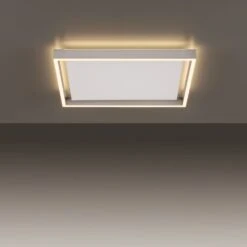 Paul Neuhaus Q-KAAN Deckenleuchte LED Stahl Gebürstet, 2-flammig, Fernbedienung -Lampe Verkäufe paul neuhaus q kaan deckenleuchte 6532 55 10