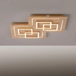 Paul Neuhaus Q-LINEA Deckenleuchte LED Holz Hell, 8-flammig, Fernbedienung -Lampe Verkäufe paul neuhaus q linea deckenleuchte 8181 79 6