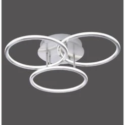 Paul Neuhaus Q-NEVIO Deckenleuchte LED Nickel-Matt, 3-flammig, Fernbedienung -Lampe Verkäufe paul neuhaus q nevio deckenleuchte 8281 55 4