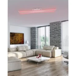 Paul Neuhaus Q-Riller Deckenleuchte LED Chrom, 2-flammig, Fernbedienung, Farbwechsler -Lampe Verkäufe paul neuhaus q riller deckenleuchte 6843 17 3