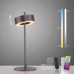 Paul Neuhaus Q-Rotate Tischleuchte LED Braun, 1-flammig, Fernbedienung -Lampe Verkäufe paul neuhaus q rotate tischleuchte 4324 34 12