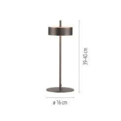 Paul Neuhaus Q-Rotate Tischleuchte LED Braun, 1-flammig, Fernbedienung -Lampe Verkäufe paul neuhaus q rotate tischleuchte 4324 34 7