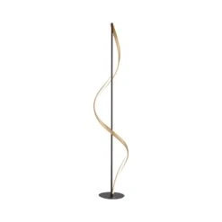Paul Neuhaus Q-SWING Stehleuchte LED Anthrazit, Gold, 1-flammig, Fernbedienung -Lampe Verkäufe paul neuhaus q swing stehleuchte 438 13 12