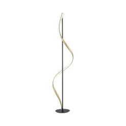 Paul Neuhaus Q-SWING Stehleuchte LED Anthrazit, Gold, 1-flammig, Fernbedienung -Lampe Verkäufe paul neuhaus q swing stehleuchte 438 13 7