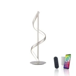 Paul Neuhaus Q-SWING Tischleuchte LED Silber, 1-flammig, Fernbedienung -Lampe Verkäufe paul neuhaus q swing tischleuchte 4385 55 2