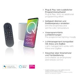 Paul Neuhaus Q-SWING Tischleuchte LED Silber, 1-flammig, Fernbedienung -Lampe Verkäufe paul neuhaus q swing tischleuchte 4385 55 3