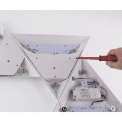 Paul Neuhaus Q-TETRA SATELLIT Wandleuchte LED Nickel-Matt, 1-flammig, Fernbedienung -Lampe Verkäufe paul neuhaus q tetra satellit wandleuchte 6832 95 16