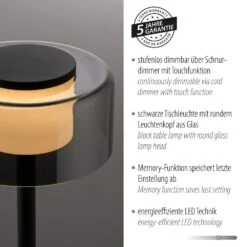 Paul Neuhaus Rika Tischleuchte LED Schwarz, 1-flammig 33 Paul Neuhaus Rika Tischleuchte LED Schwarz, 1-flammig -Lampe Verkäufe paul neuhaus rika tischleuchte 4110 18 14