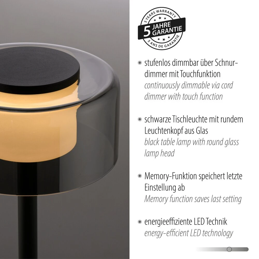 Paul Neuhaus Rika Tischleuchte LED Schwarz, 1-flammig 17 Paul Neuhaus Rika Tischleuchte LED Schwarz, 1-flammig – Bild 15